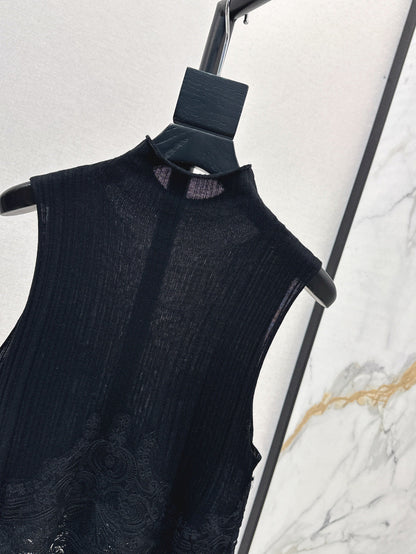 Es 25fw lace knit vest
