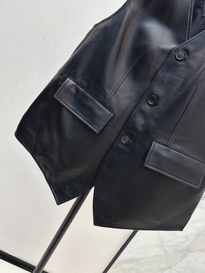 Bottega 25ss leather vest
