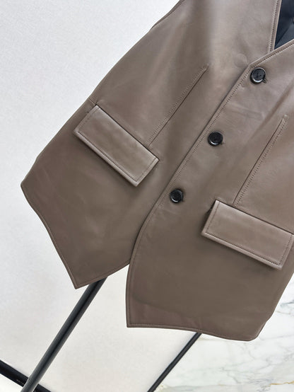 Bottega 25ss leather vest