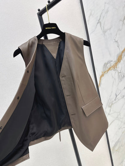 Bottega 25ss leather vest