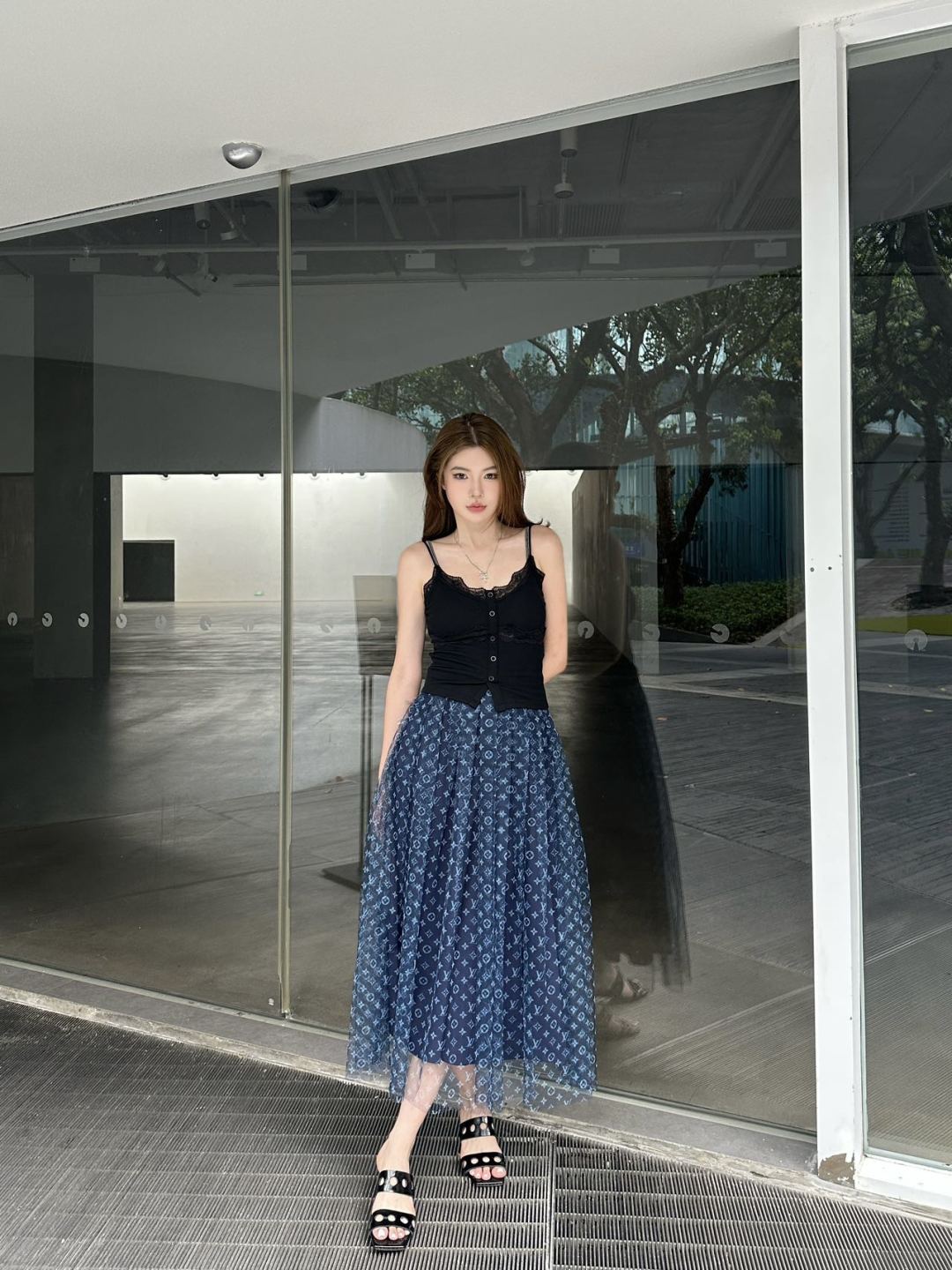 Louis 25ss monogram skirt