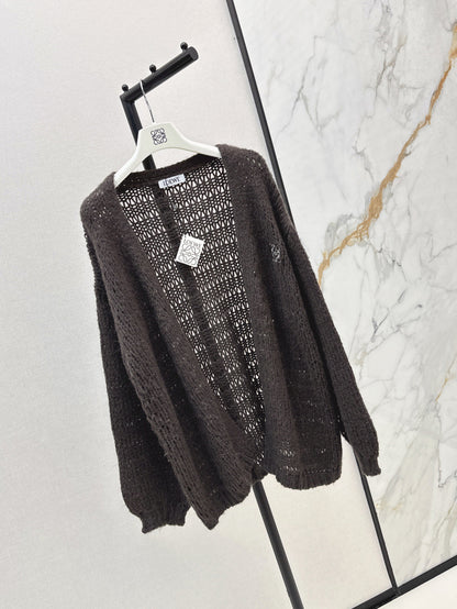 Loe 25fw embroidered cardigan