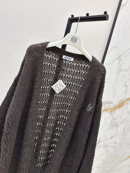 Loe 25fw embroidered cardigan
