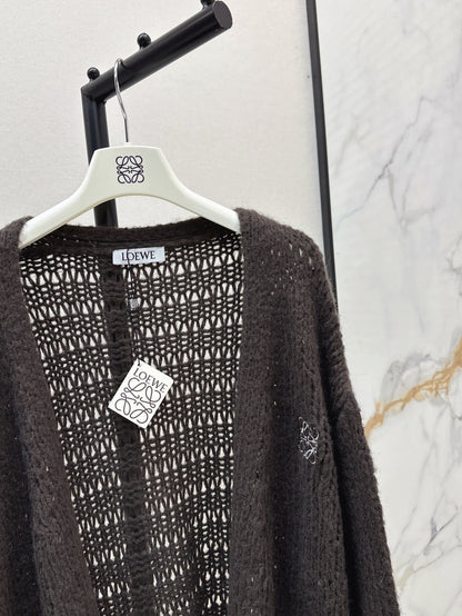 Loe 25fw embroidered cardigan