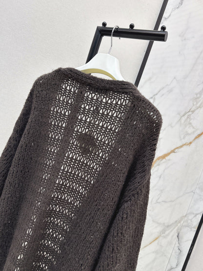 Loe 25fw embroidered cardigan