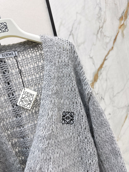 Loe 25fw embroidered cardigan