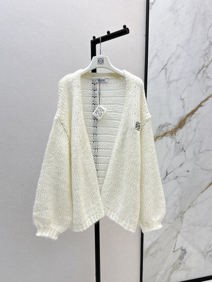 Loe 25fw embroidered cardigan