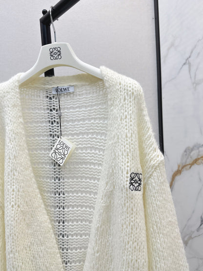 Loe 25fw embroidered cardigan