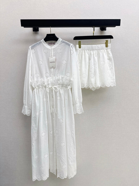 Valen 25ss embroidered dress set