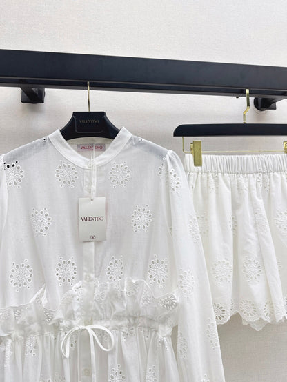 Valen 25ss embroidered dress set