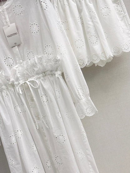 Valen 25ss embroidered dress set