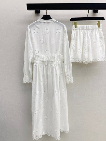 Valen 25ss embroidered dress set