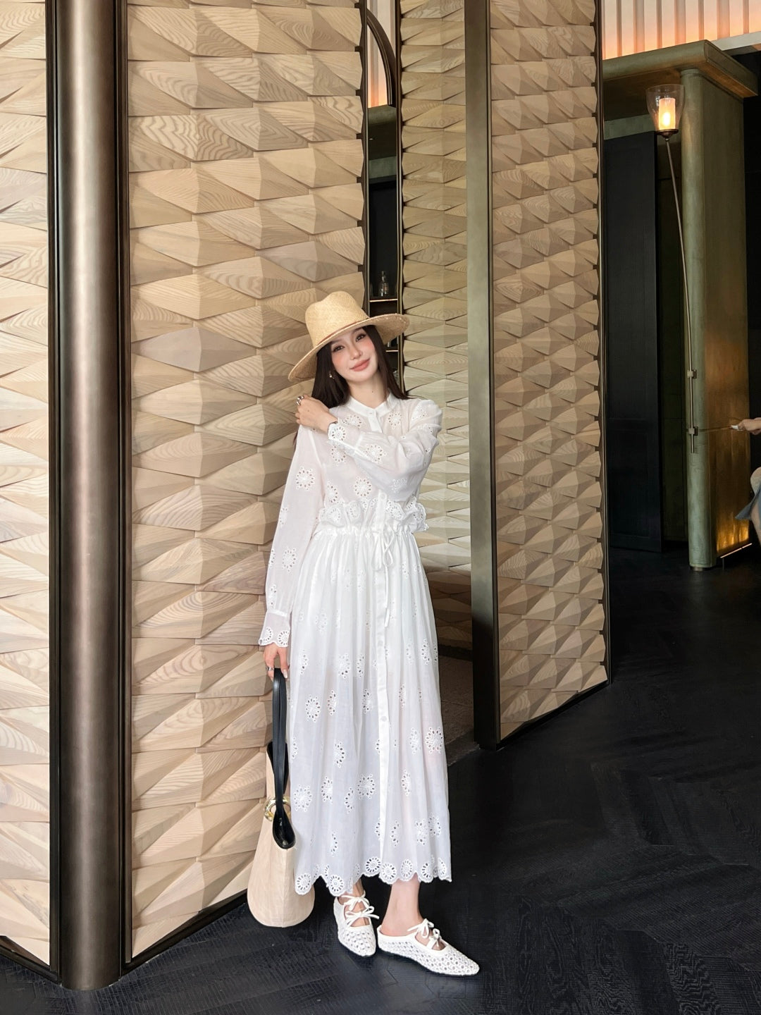 Valen 25ss embroidered dress set