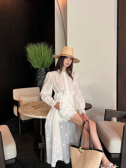 Valen 25ss embroidered dress set