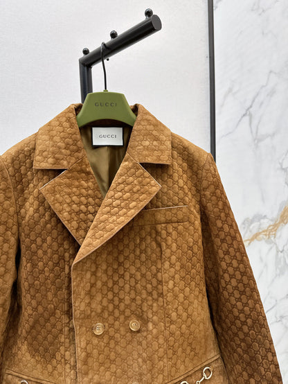 Guc 25fw suede jacket