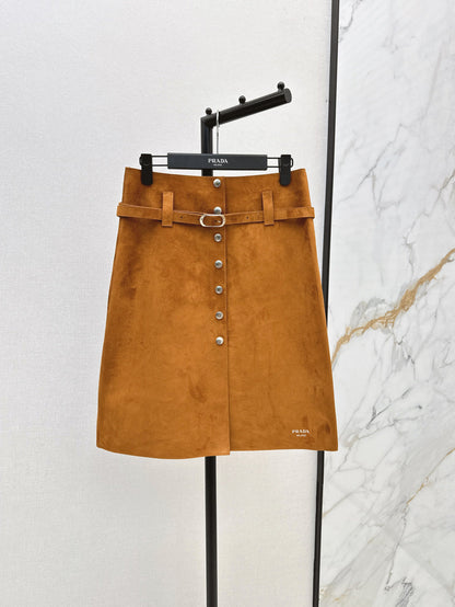 Pra 25fw leather skirt