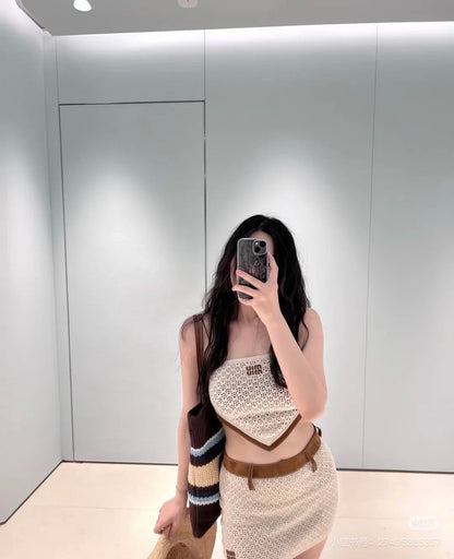 Miu 25ss knitted suit