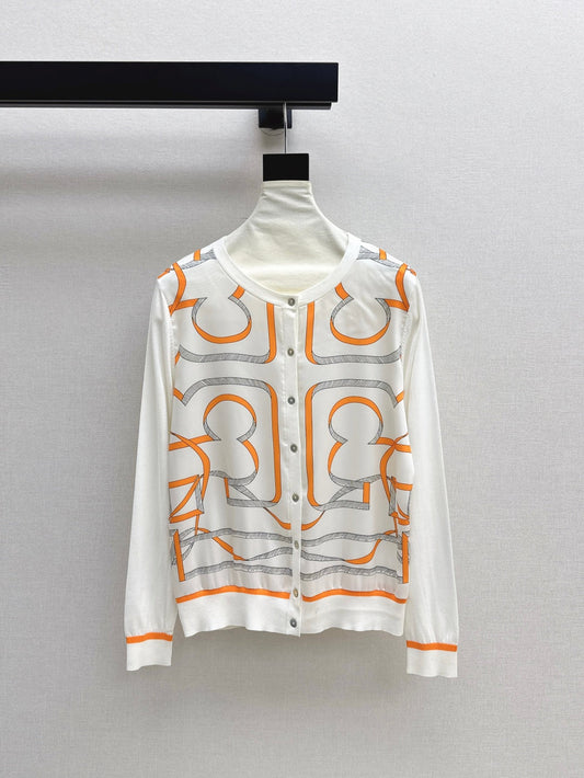 Herm 25ss printed cardigan