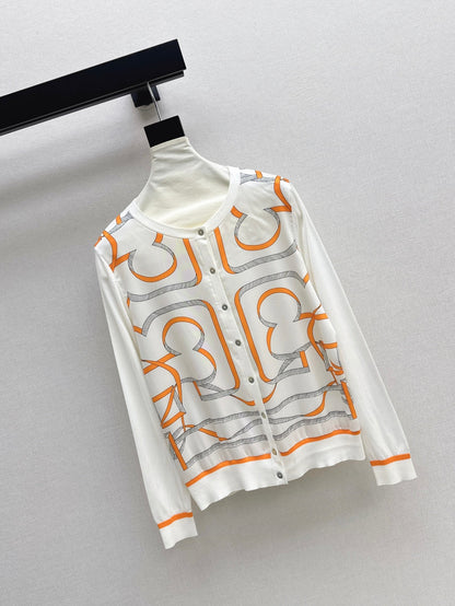 Herm 25ss printed cardigan