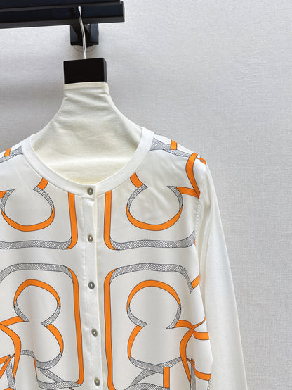 Herm 25ss printed cardigan
