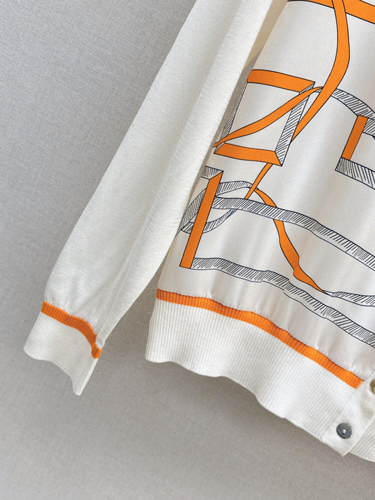 Herm 25ss printed cardigan