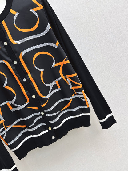 Herm 25ss printed cardigan