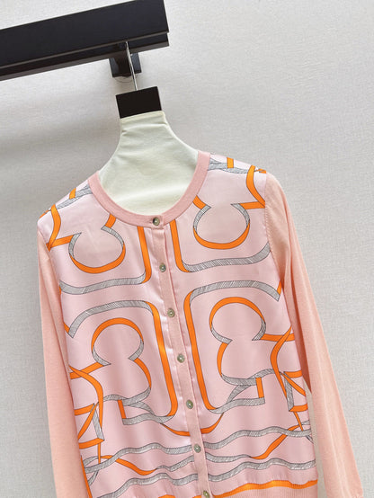 Herm 25ss printed cardigan