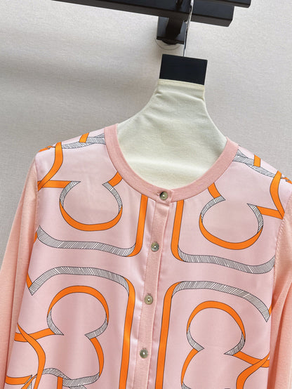 Herm 25ss printed cardigan