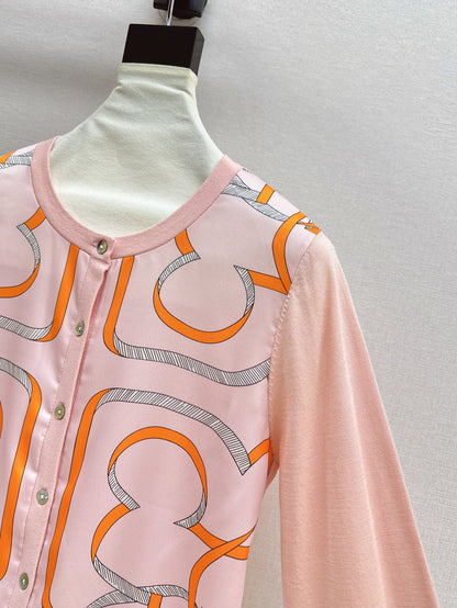 Herm 25ss printed cardigan