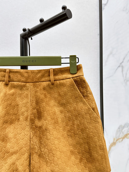 Guc 25fw suede skirt