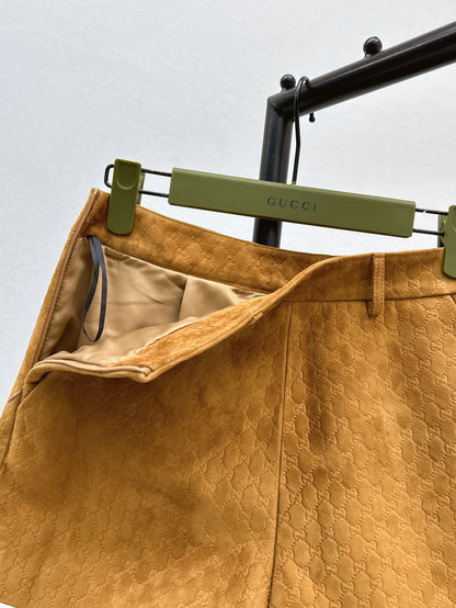 Guc 25fw suede skirt