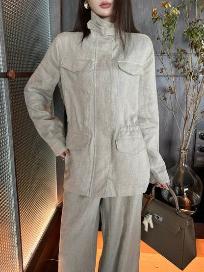 Loro 25fw linen jacket