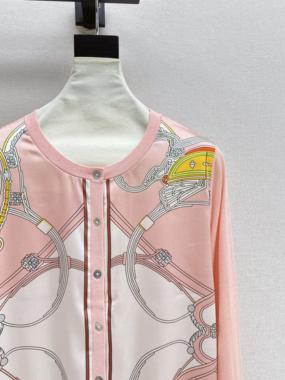 Herm 25fw printed cardigan