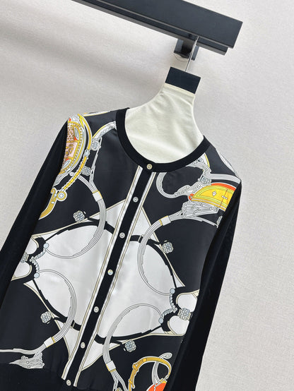 Herm 25fw printed cardigan