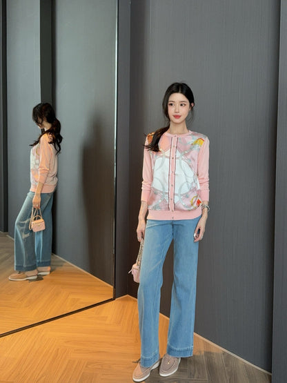 Herm 25fw printed cardigan