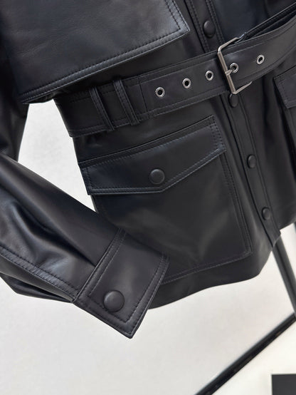 Saint lau 25fw leather coat