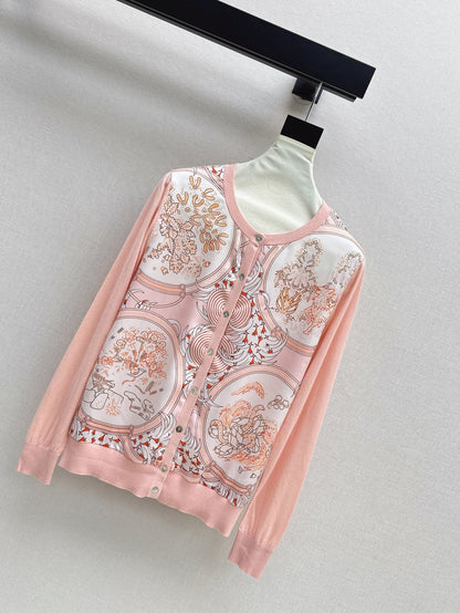 Herm 25fw printed cardigan