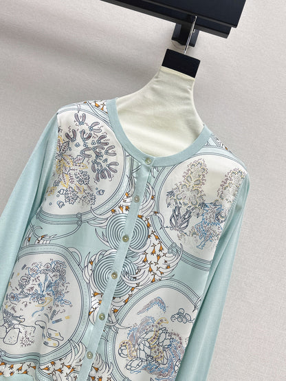 Herm 25fw printed cardigan