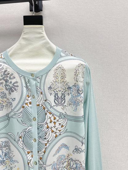 Herm 25fw printed cardigan