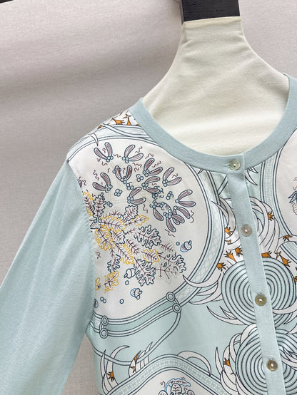 Herm 25fw printed cardigan