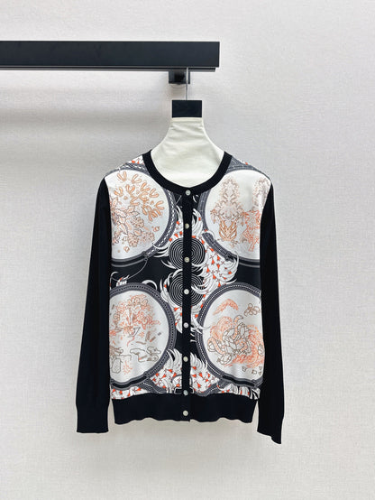 Herm 25fw printed cardigan