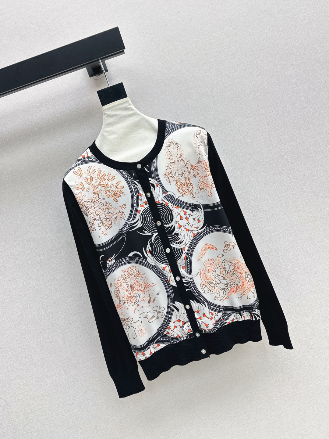 Herm 25fw printed cardigan