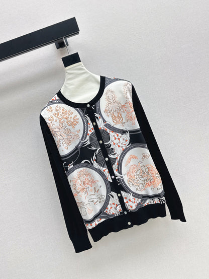 Herm 25fw printed cardigan