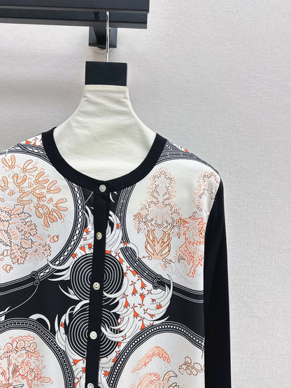 Herm 25fw printed cardigan