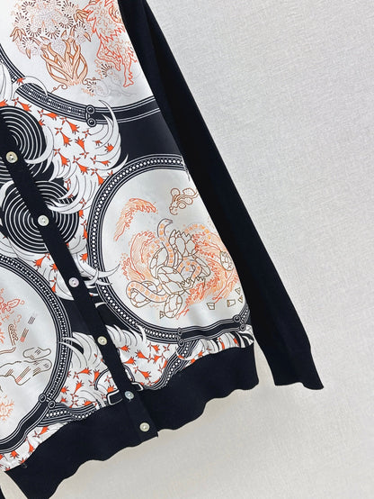 Herm 25fw printed cardigan