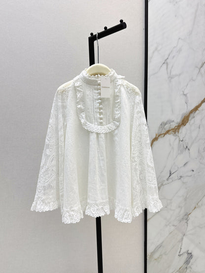 Zimm 25ss lace lInen shirt