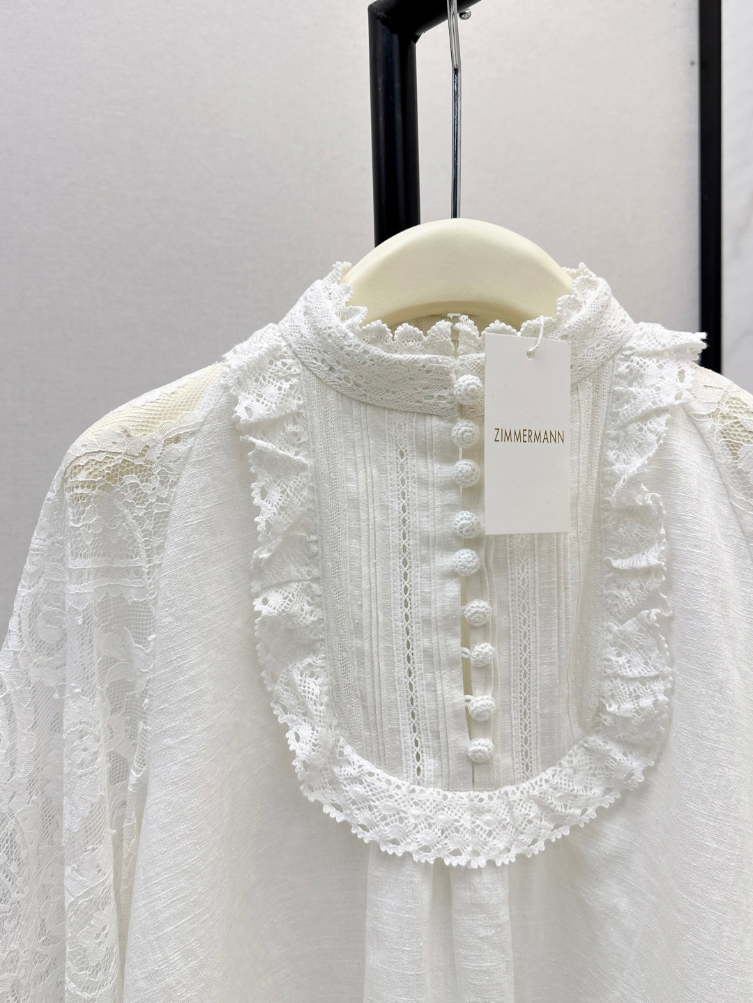 Zimm 25ss lace lInen shirt