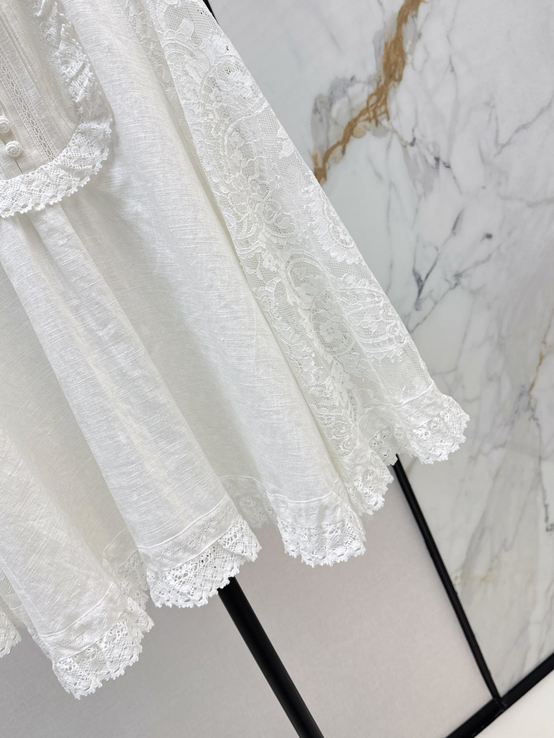 Zimm 25ss lace lInen shirt