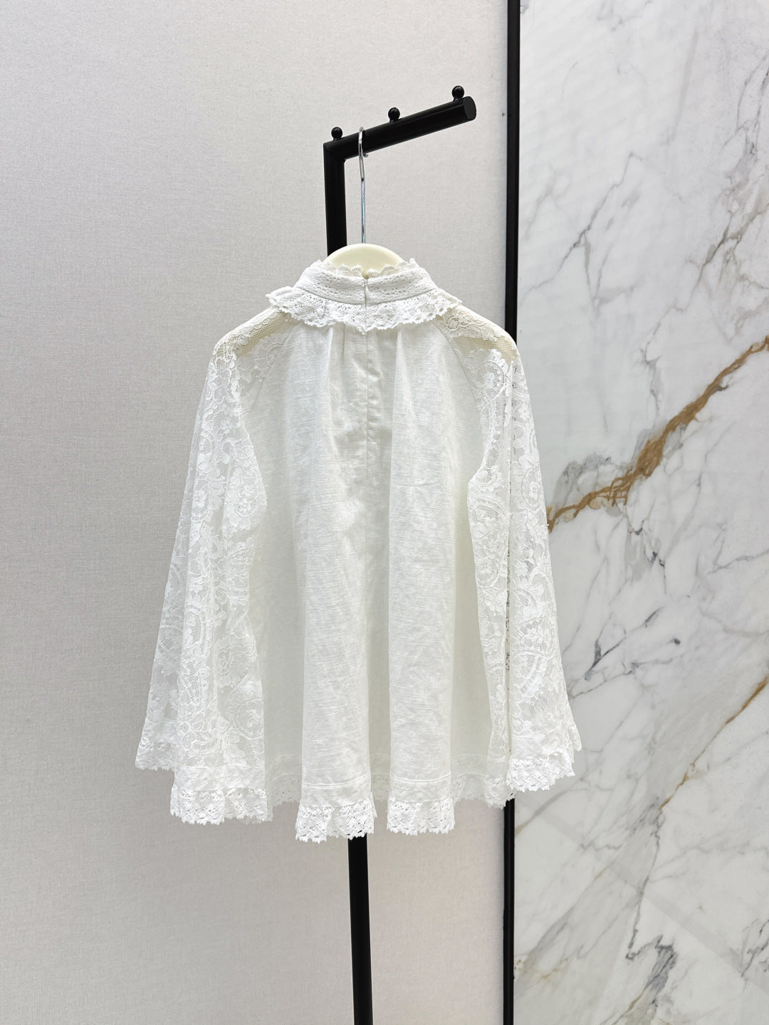 Zimm 25ss lace lInen shirt