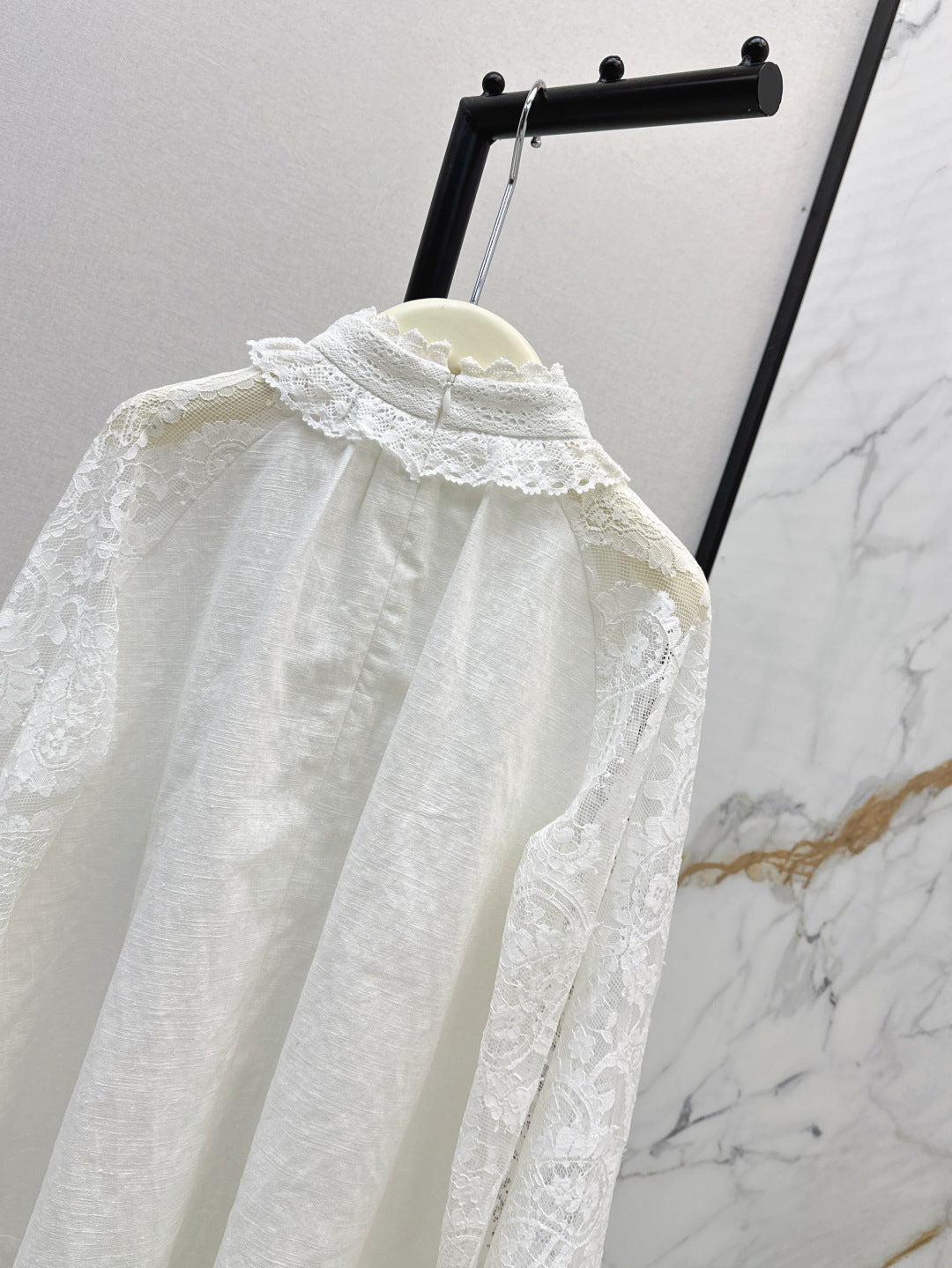 Zimm 25ss lace lInen shirt